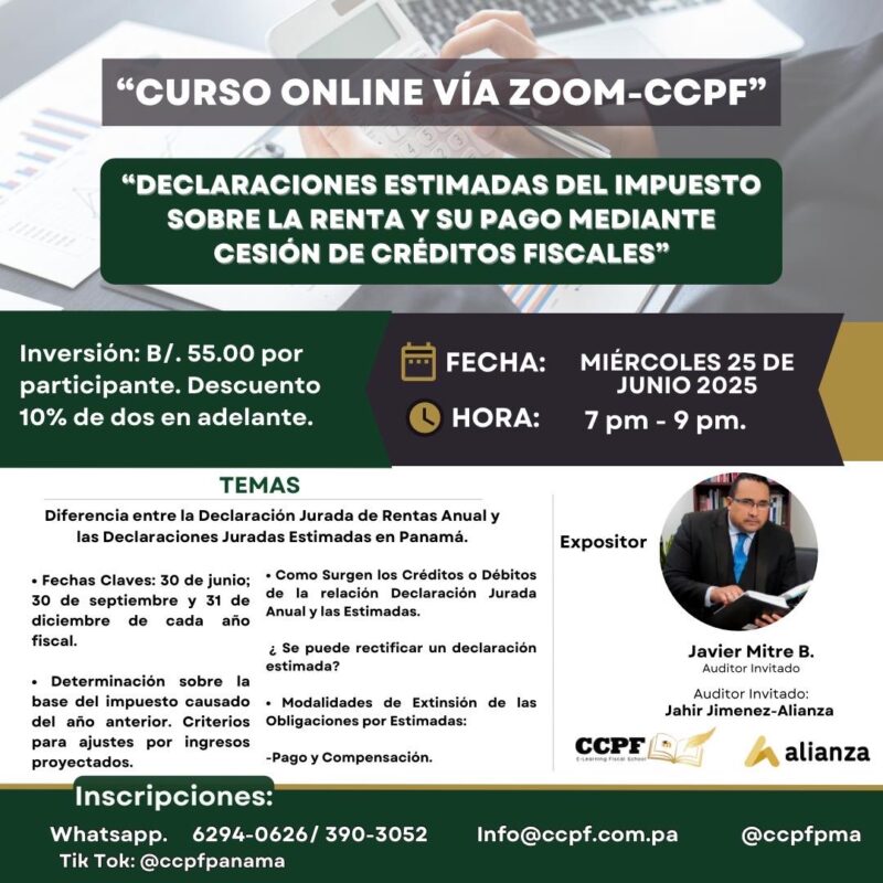 Curso Declaraciones Estimadas del Impuesto sobre la Renta y Cesión de Créditos Fiscales
