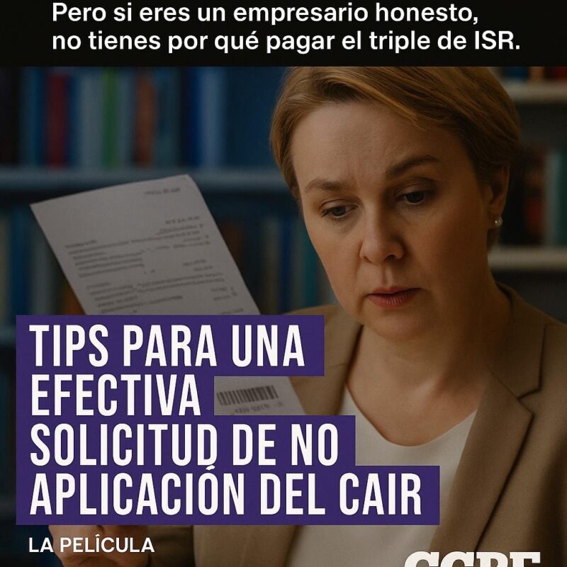 Curso Online «Tips» Para una Efectiva Solicitud de NO Aplicación del CAIR