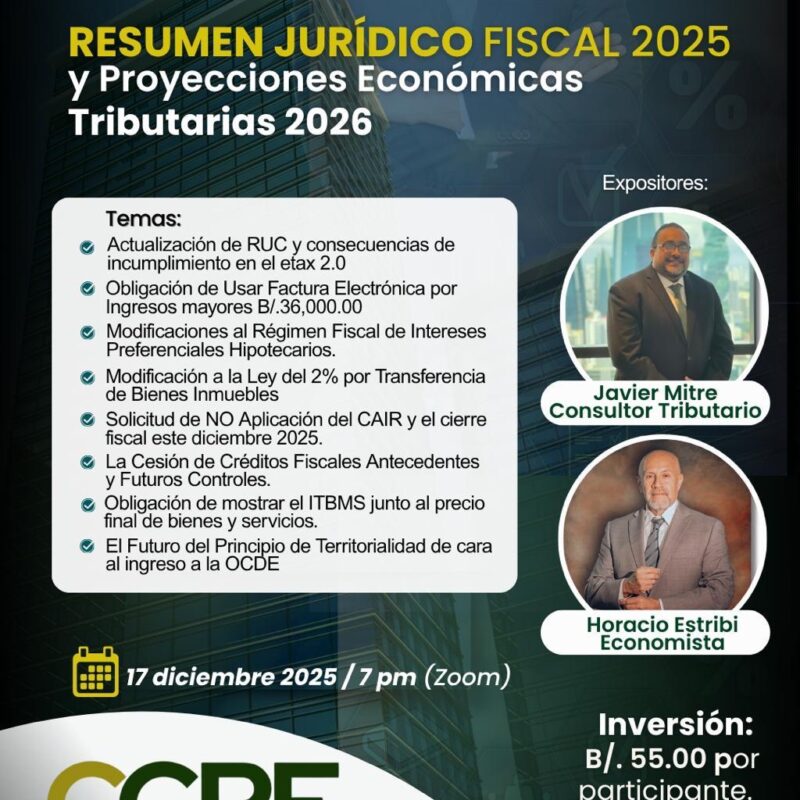 MasterClass PreVenta “Resumen Jurídico Fiscal 2025 y Proyecciones Económicas-Tributarias 2026”