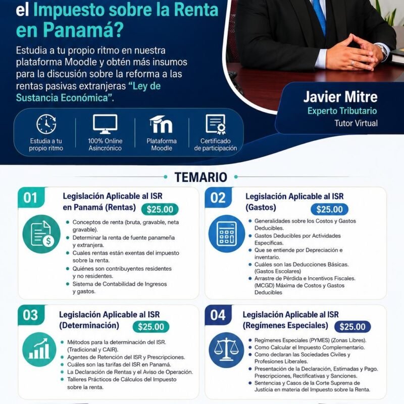 Curso Online el Impuesto sobre la Renta en Panamá
