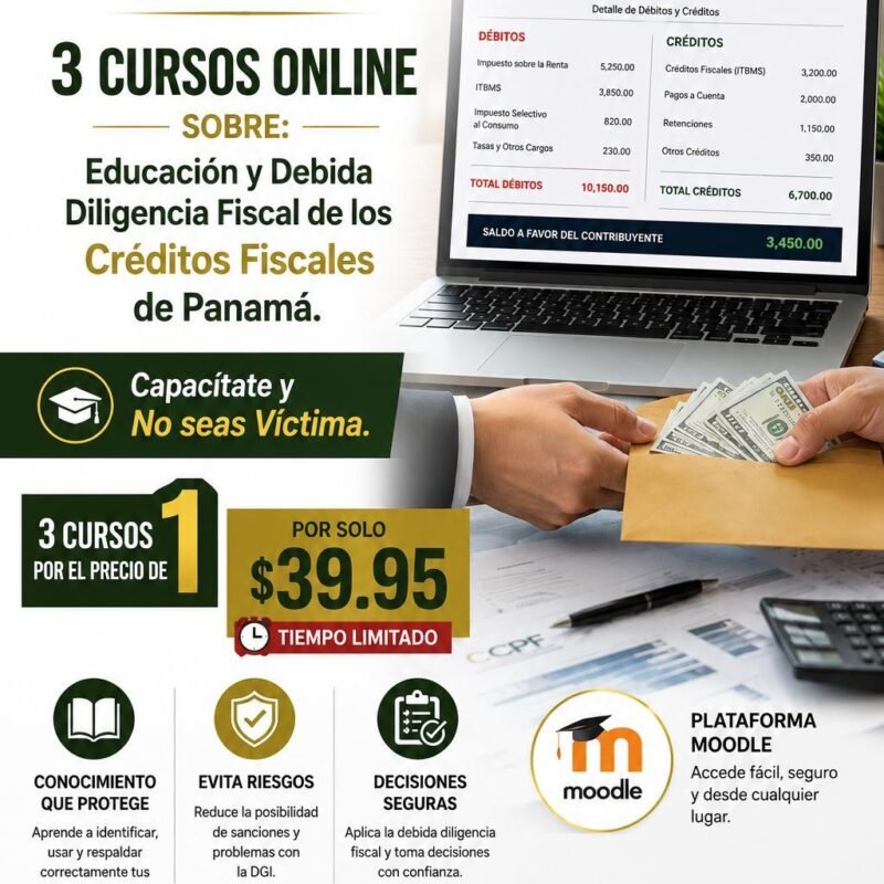 Curso Online ¿ Qué son los créditos fiscales ? y Como utilizarlos en Panamá